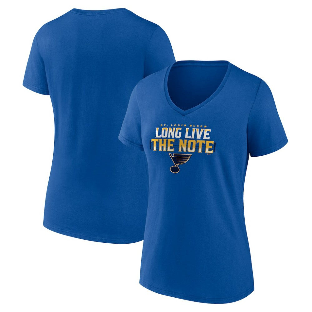 St. Louis Blues Women's Shout Out V-Neck T-Shirt - Blue - NHL 5194664