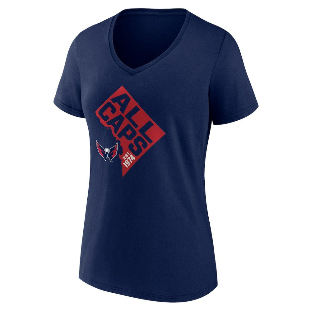 Washington Capitals Women's Shout Out V-Neck T-Shirt - Navy - NHL 5194665