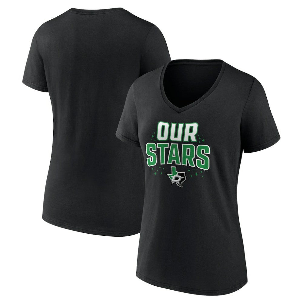 Dallas Stars Women's Proclamation V-Neck T-Shirt - Black - NHL 5195066