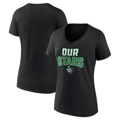 Dallas Stars Women's Proclamation V-Neck T-Shirt - Black - NHL 5195066