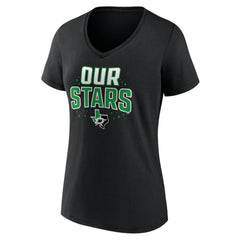 Dallas Stars Women's Proclamation V-Neck T-Shirt - Black - NHL 5195066