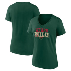 Minnesota Wild Women's Proclamation V-Neck T-Shirt - Green - NHL 5195068