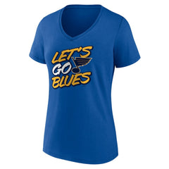 St. Louis Blues Women's Proclamation V-Neck T-Shirt - Blue - NHL 5195073