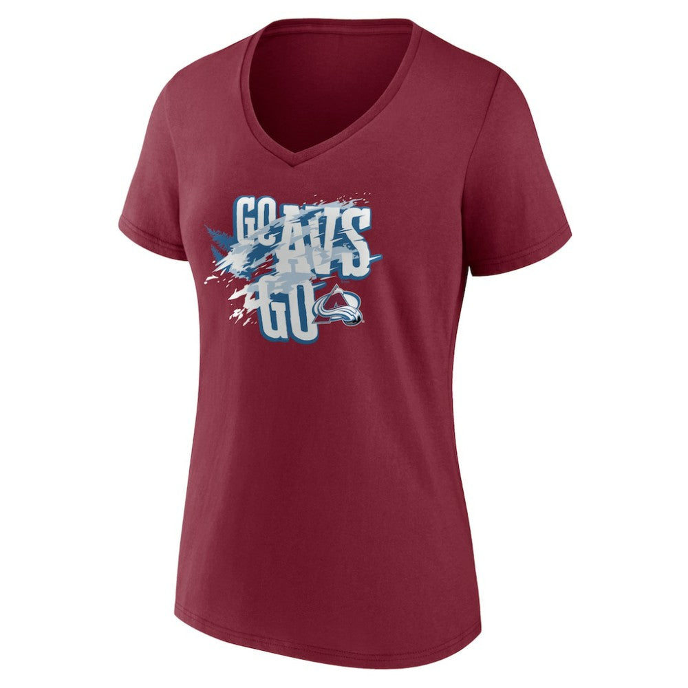 Colorado Avalanche Women's Represent V-Neck T-Shirt - Burgundy - NHL 5195440