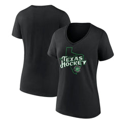 Dallas Stars Women's Represent V-Neck T-Shirt - Black - NHL 5195441
