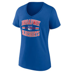 New York Rangers Women's Represent V-Neck T-Shirt - Blue - NHL 5195453