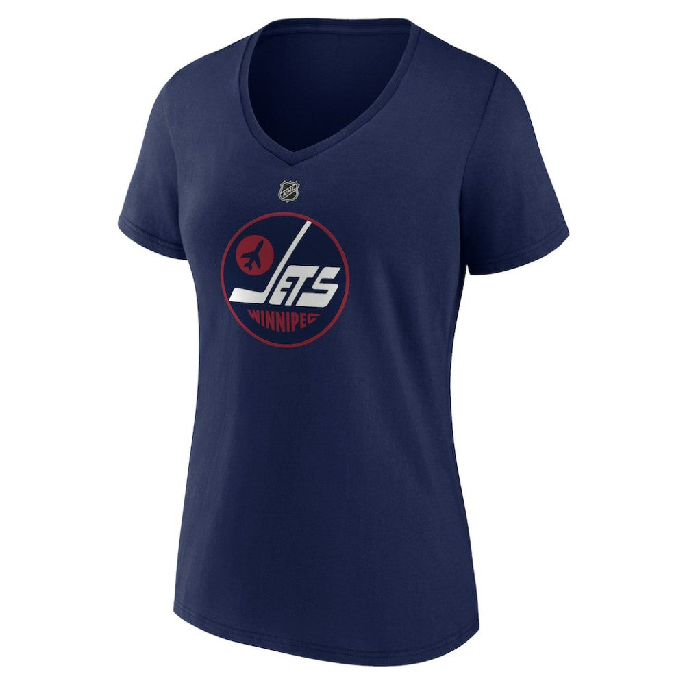 Winnipeg Jets Women's Alternate Logo V-Neck T-Shirt - Navy - NHL 5197034