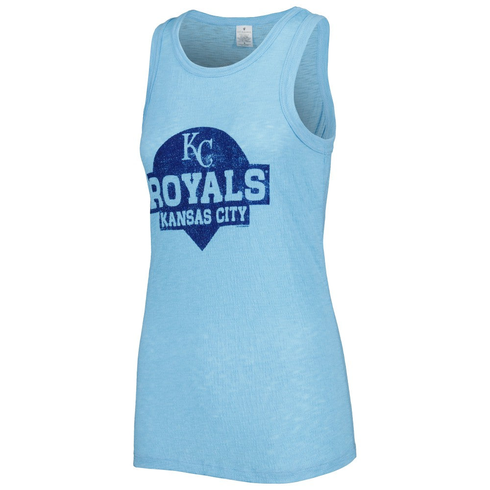 Kansas City Royals Soft as a Grape Women's Tri-Blend Tank Top - Royal - MLB Discount