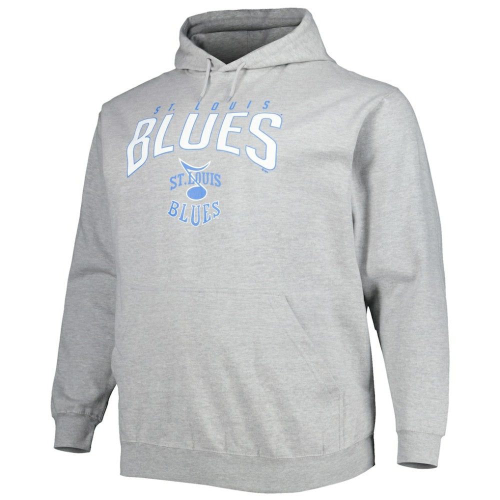 St. Louis Blues Fanatics Special Edition 2.0 Big & Tall Wordmark Pullover Hoodie - Heather Gray - NHL 5197721