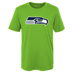 Seattle Seahawks Preschool Primary Logo T-Shirt Neon Green