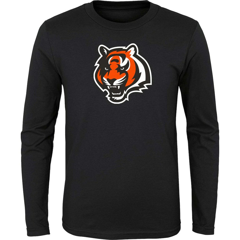 Cincinnati Bengals Youth Primary Logo Long Sleeve T-Shirt Black