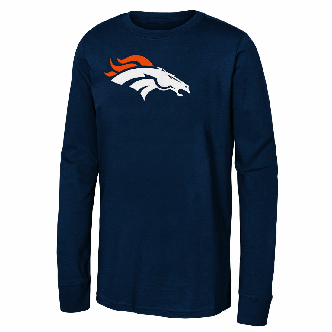 Denver Broncos Youth Primary Logo Long Sleeve T-Shirt Navy