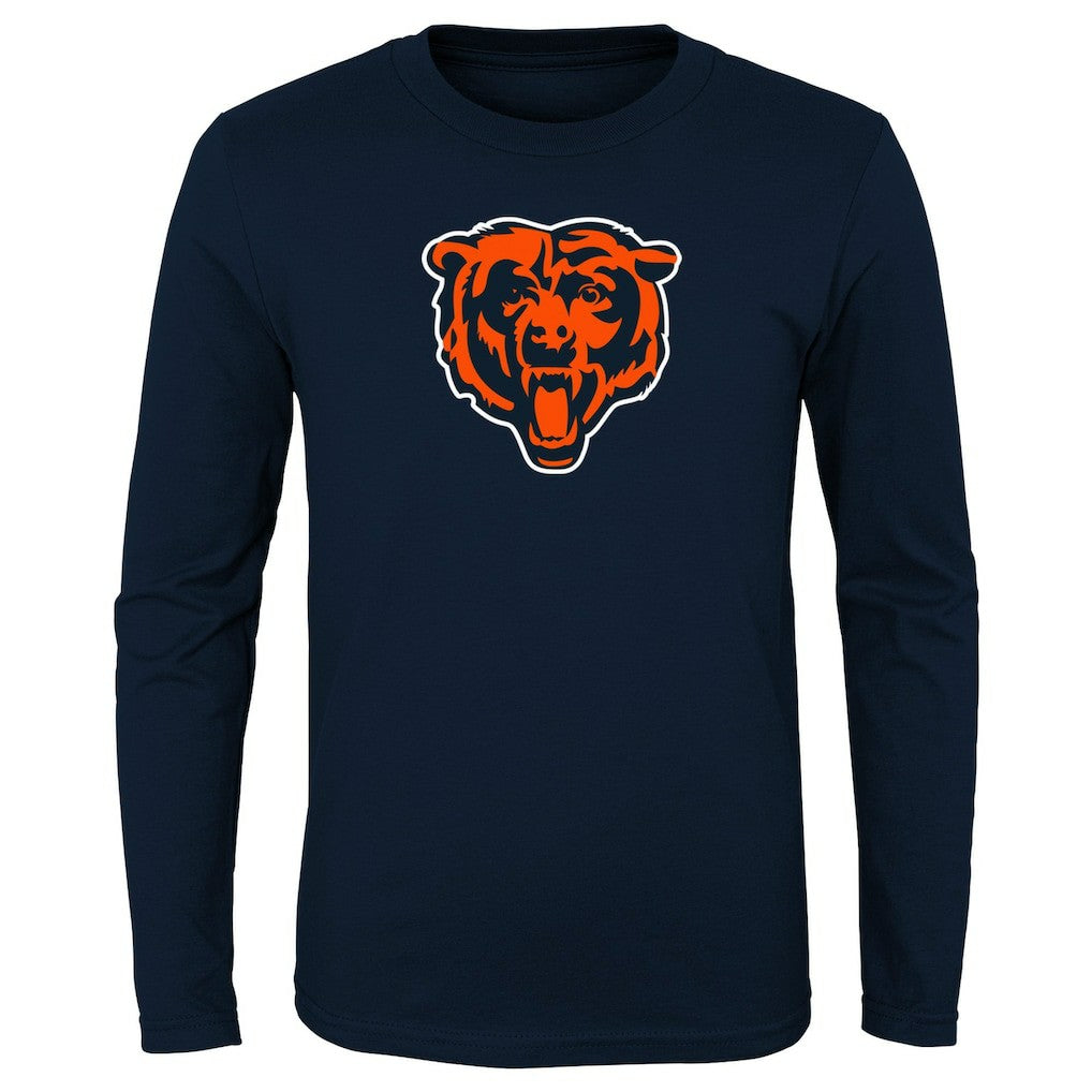 Chicago Bears Youth Primary Logo Long Sleeve T-Shirt Navy