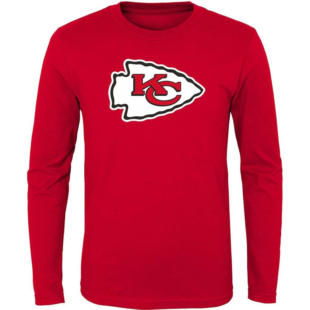 Kansas City Chiefs Youth Primary Logo Long Sleeve T-Shirt Red