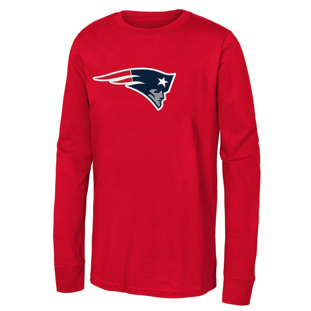 New England Patriots Youth Primary Logo Long Sleeve T-Shirt Red
