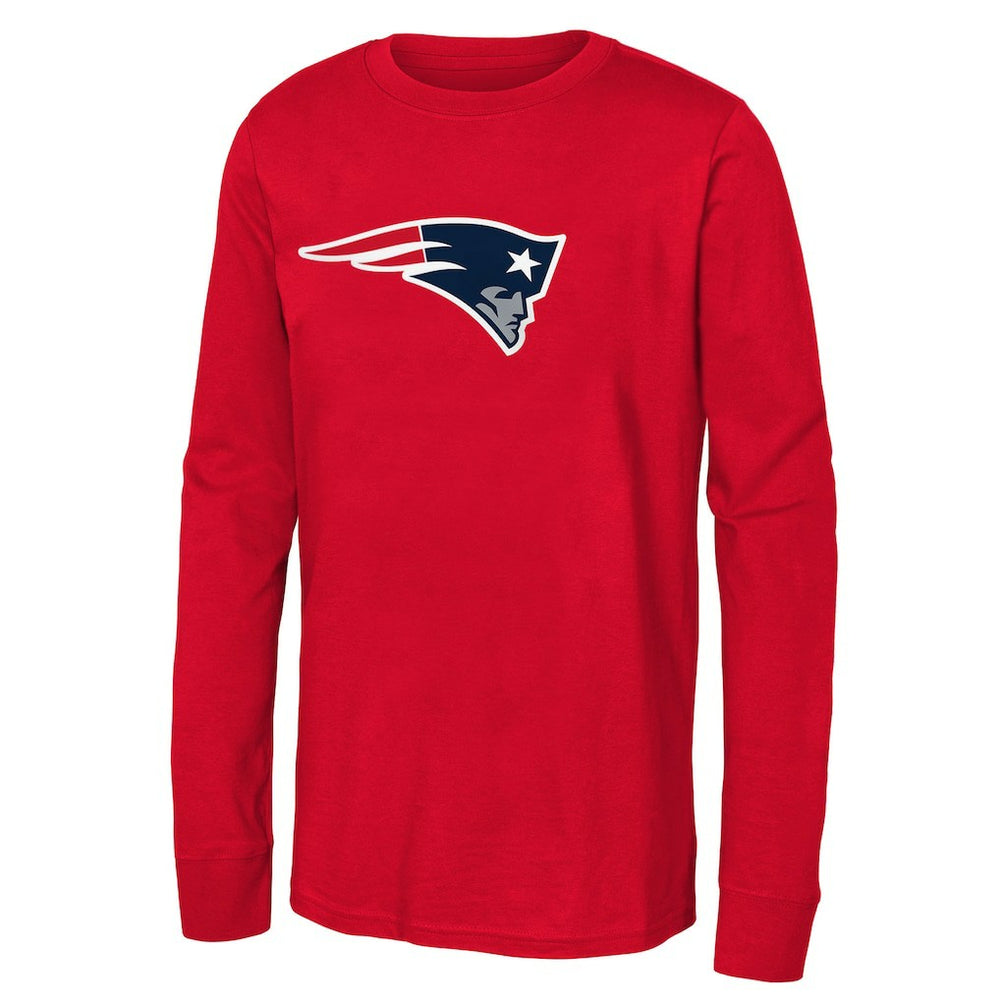 New England Patriots Youth Primary Logo Long Sleeve T-Shirt Red