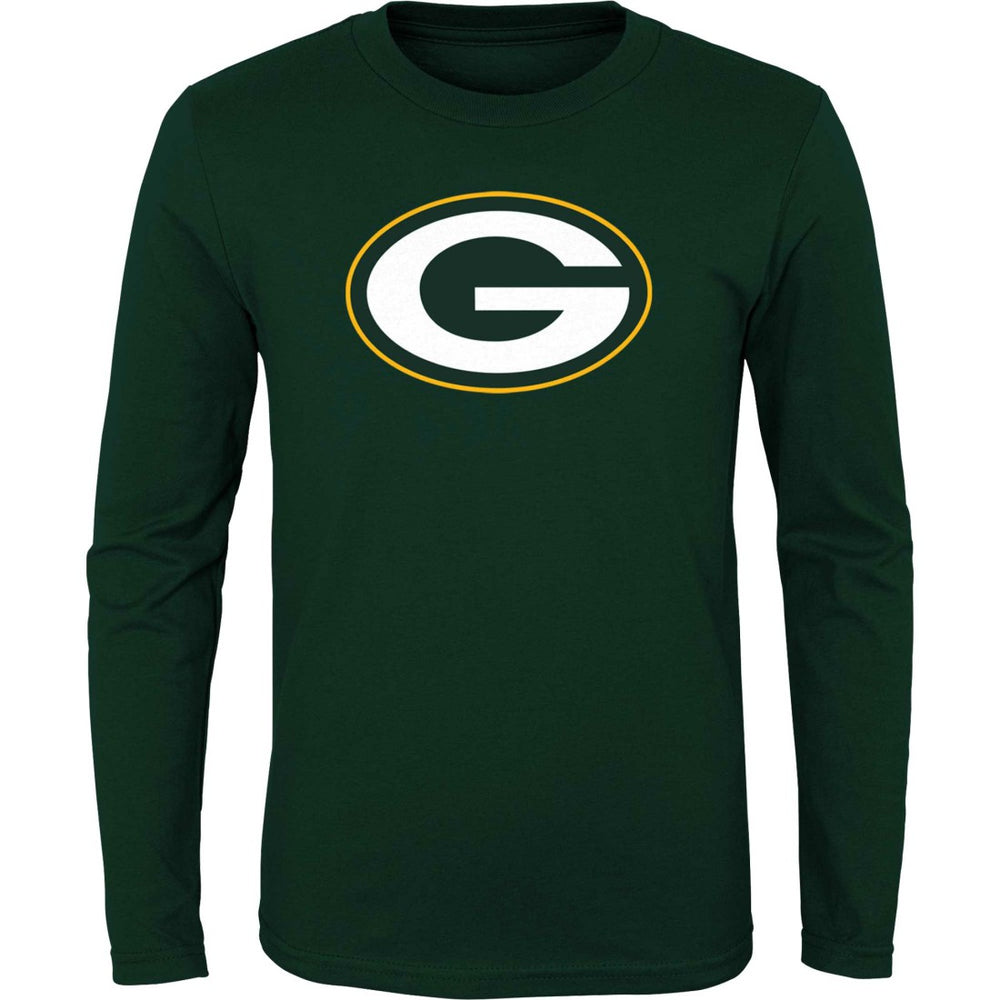 Green Bay Packers Youth Primary Logo Long Sleeve T-Shirt Green