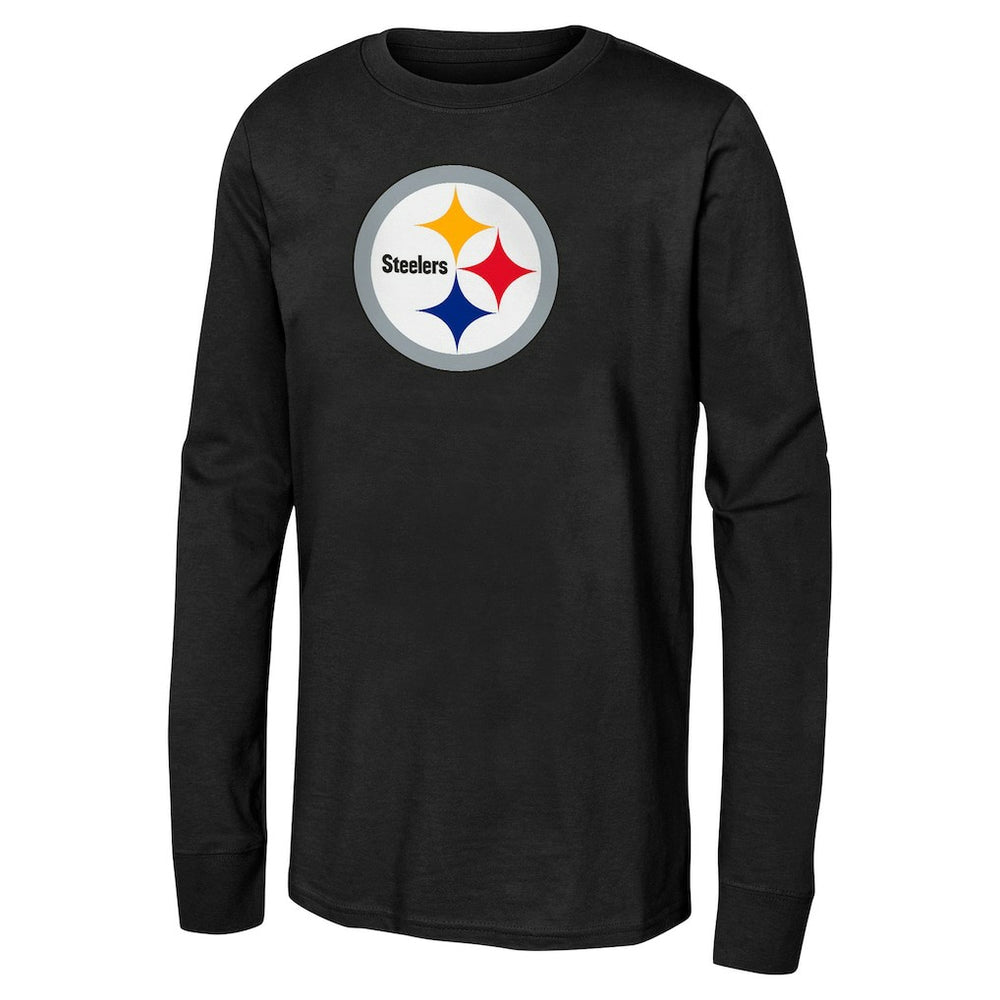 Pittsburgh Steelers Youth Primary Logo Long Sleeve T-Shirt Black