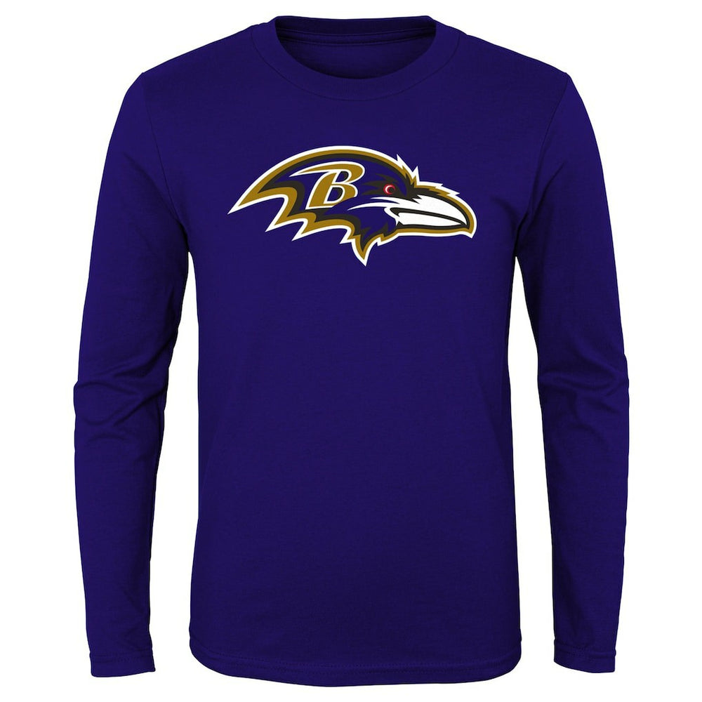 Baltimore Ravens Preschool Primary Logo Long Sleeve T-Shirt Purple