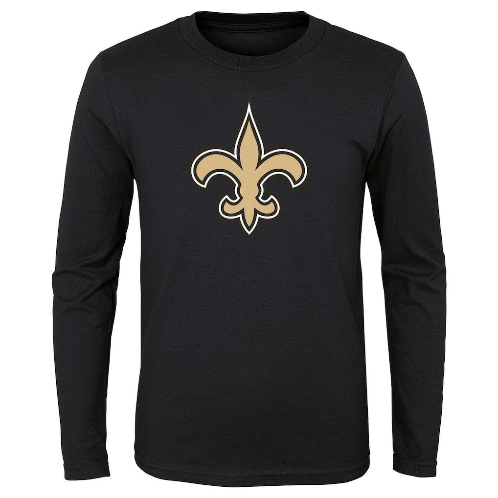 New Orleans Saints Preschool Primary Logo Long Sleeve T-Shirt Black