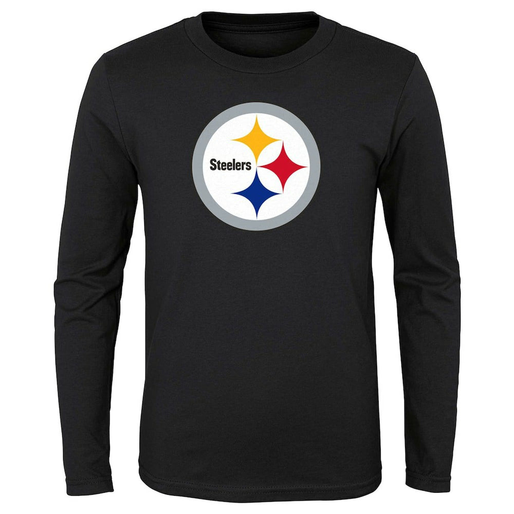 Pittsburgh Steelers Preschool Primary Logo Long Sleeve T-Shirt Black