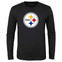 Pittsburgh Steelers Preschool Primary Logo Long Sleeve T-Shirt Black