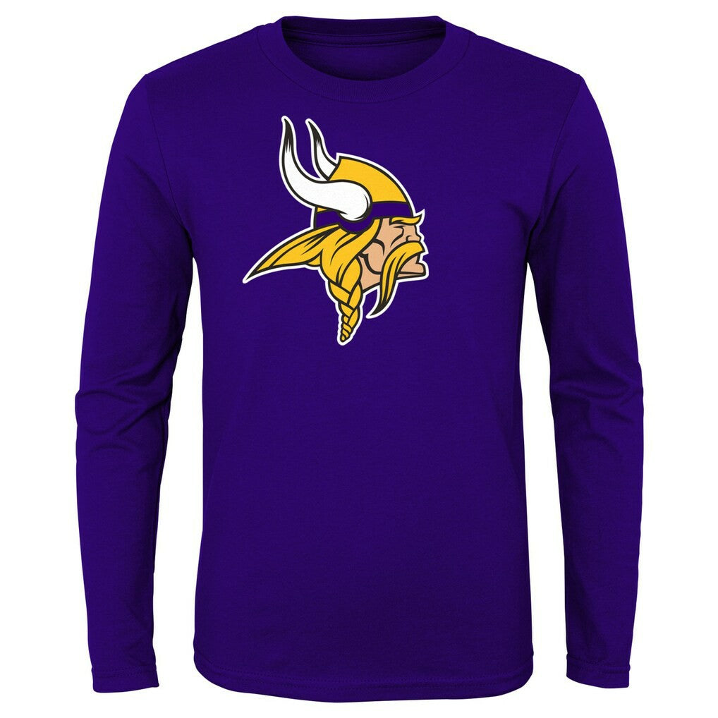 Minnesota Vikings Preschool Primary Logo Long Sleeve T-Shirt Purple