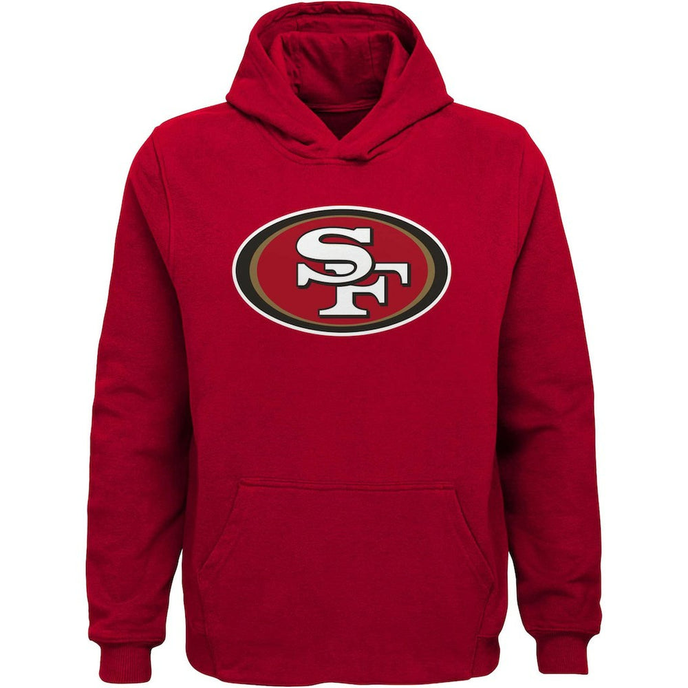 San Francisco 49ers Youth Team Logo Pullover Hoodie Scarlet