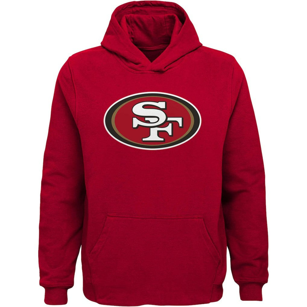 San Francisco 49ers Youth Team Logo Pullover Hoodie Scarlet