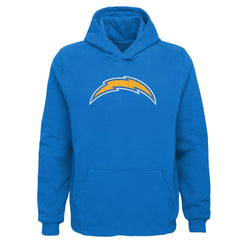 Los Angeles Chargers Youth Team Logo Pullover Hoodie Powder Blue