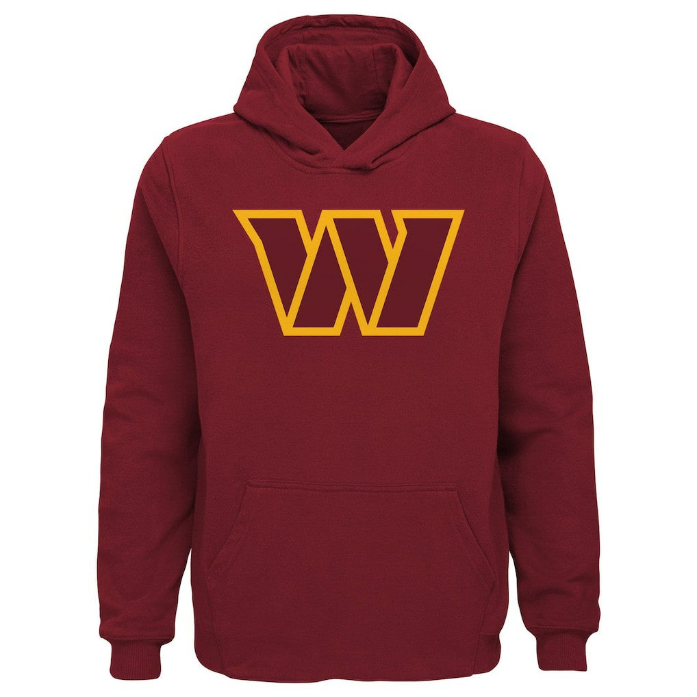 Washington Commanders Youth Team Logo Pullover Hoodie Burgundy