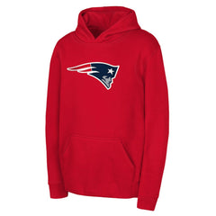 New England Patriots Youth Team Logo Pullover Hoodie Red