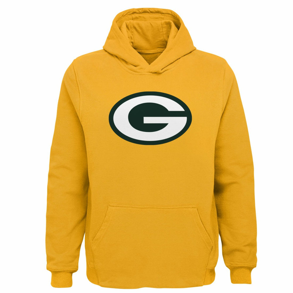 Green Bay Packers Youth Team Logo Pullover Hoodie Gold