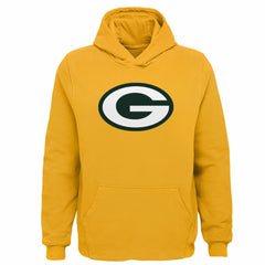 Green Bay Packers Youth Team Logo Pullover Hoodie Gold