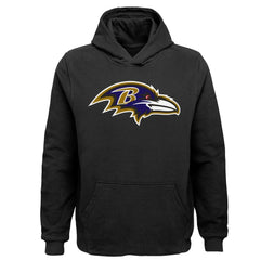 Baltimore Ravens Youth Team Logo Pullover Hoodie Black