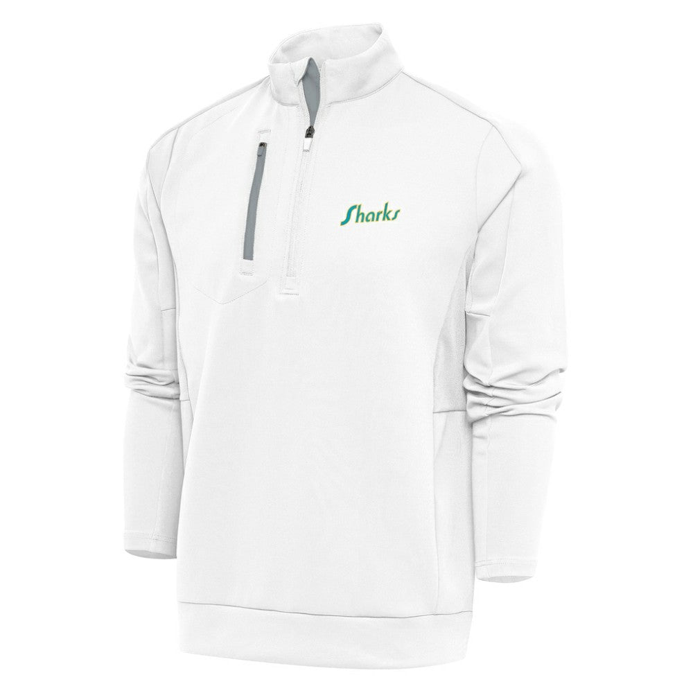 San Jose Sharks Antigua Special Edition 2.0 Generation Quarter-Zip Pullover Top - White - NHL 5205525