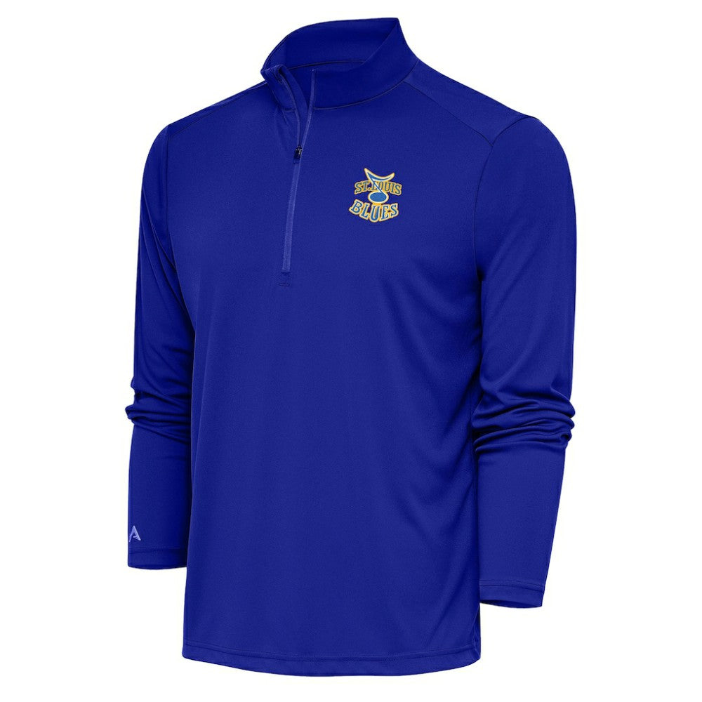 St. Louis Blues Antigua Special Edition 2.0 Tribute Quarter-Zip Pullover Top - Royal - NHL 5205591