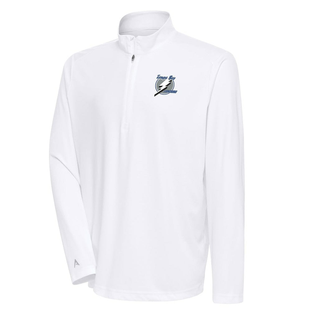 Tampa Bay Lightning Antigua Special Edition 2.0 Tribute Quarter-Zip Pullover Top - White - NHL 5205592