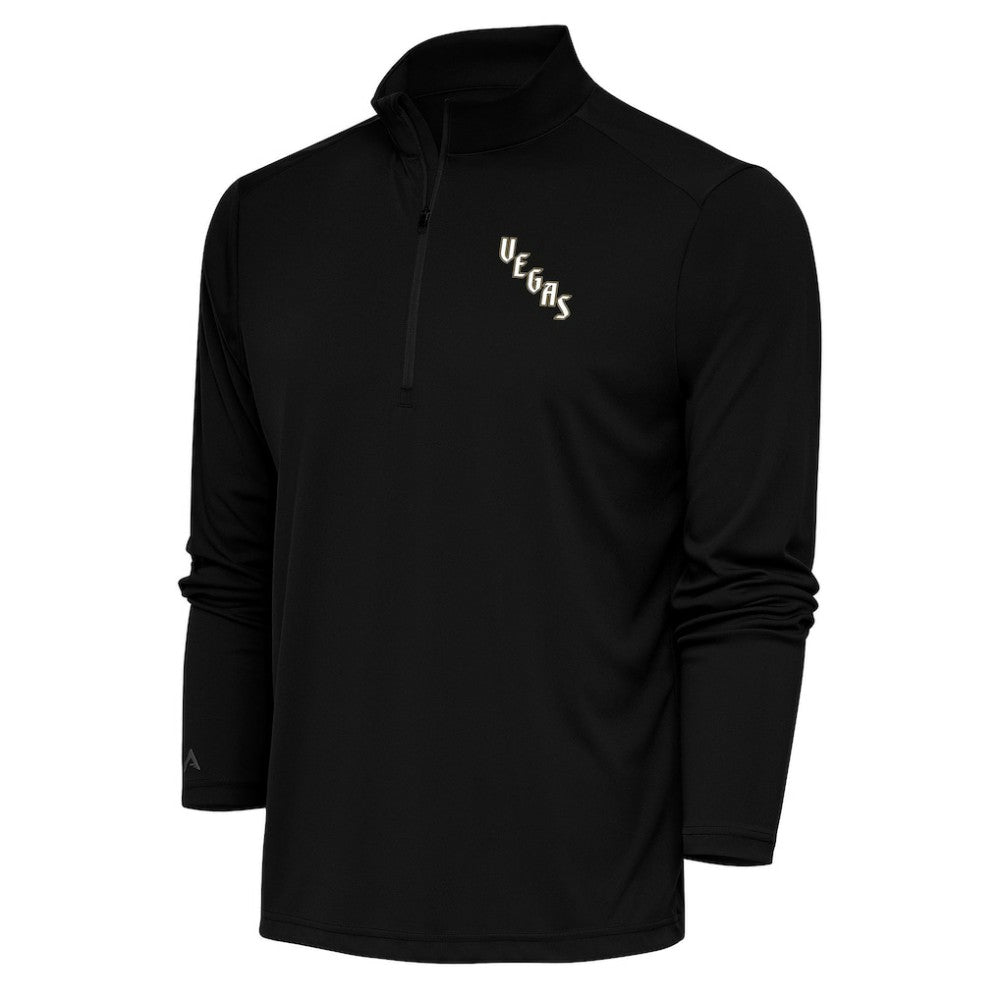 Vegas Golden Knights Antigua Special Edition 2.0 Tribute Quarter-Zip Pullover Top - Black - NHL 5205595