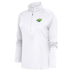 Minnesota Wild Antigua Women's Special Edition 2.0 Tribute Quarter-Zip Pullover Top - White - NHL 5206128