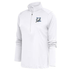Tampa Bay Lightning Antigua Women's Special Edition 2.0 Tribute Quarter-Zip Pullover Top - White - NHL 5206140