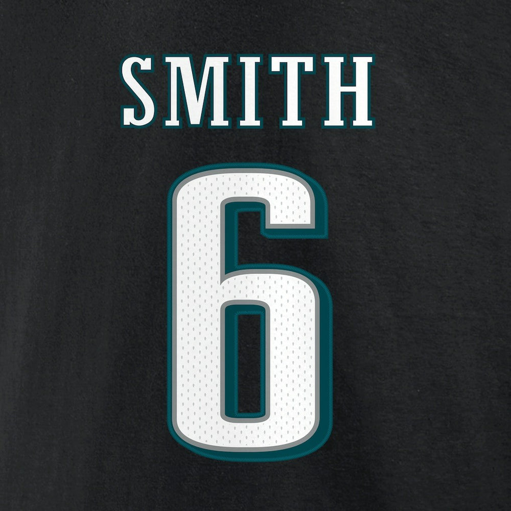 DeVonta Smith Philadelphia Eagles Icon Player Name & Number T-Shirt Black
