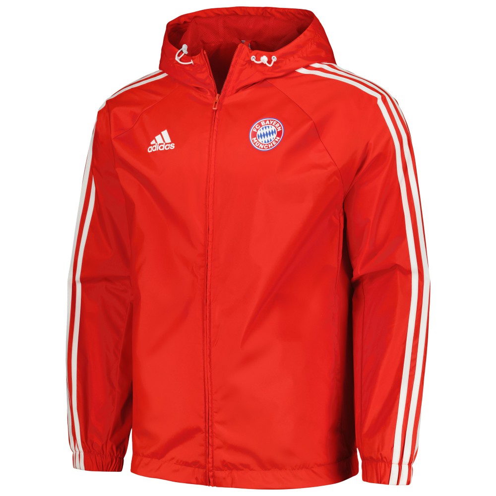Bayern Munich 2023/24 DNA Raglan Full-Zip Windbreaker Red - Adidas Discount