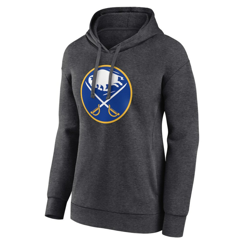 Buffalo Sabres Women's Primary Logo Pullover Hoodie - Charcoal - NHL 5220948