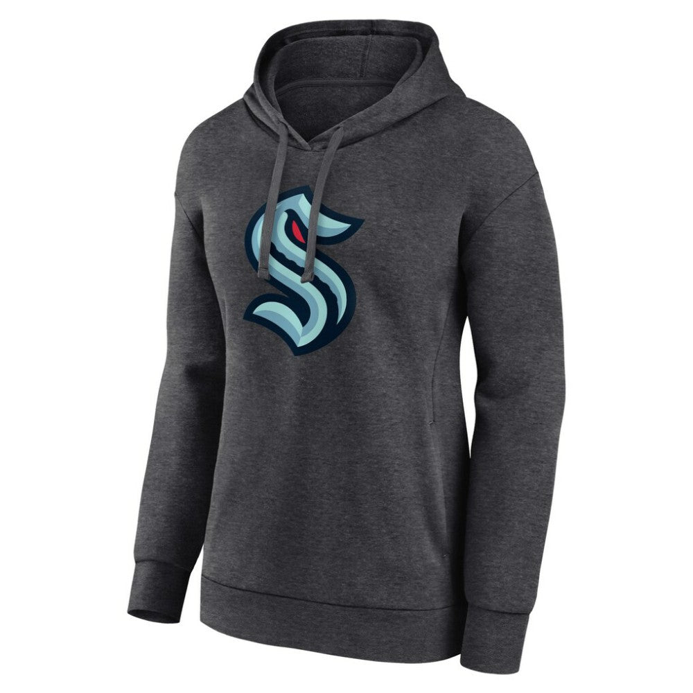 Seattle Kraken Women's Primary Logo Pullover Hoodie - Charcoal - NHL 5220952