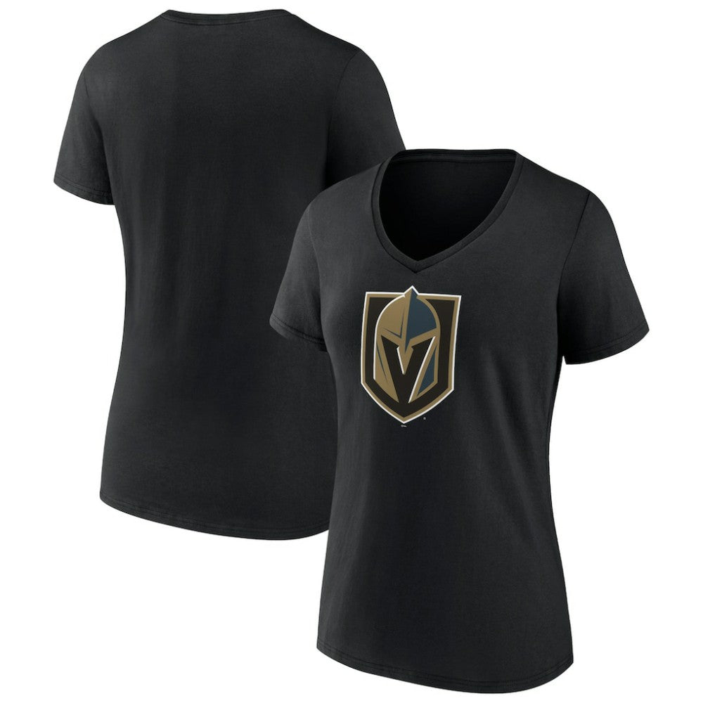 Vegas Golden Knights Women's Team Primary Logo V-Neck T-Shirt - Black - NHL 5221215