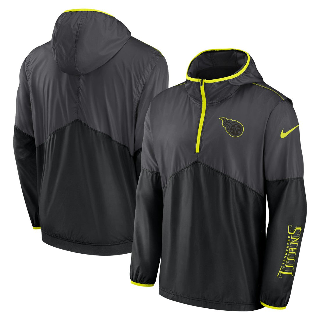 Nike Tennessee Titans Volt Hoodie Half-Zip Jacket Anthracite