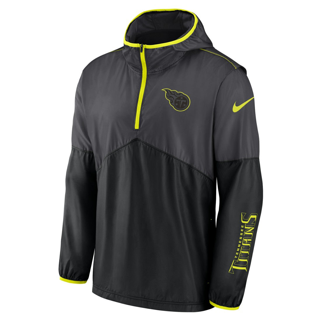 Nike Tennessee Titans Volt Hoodie Half-Zip Jacket Anthracite