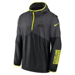 Nike Cleveland Browns Volt Hoodie Half-Zip Jacket Anthracite