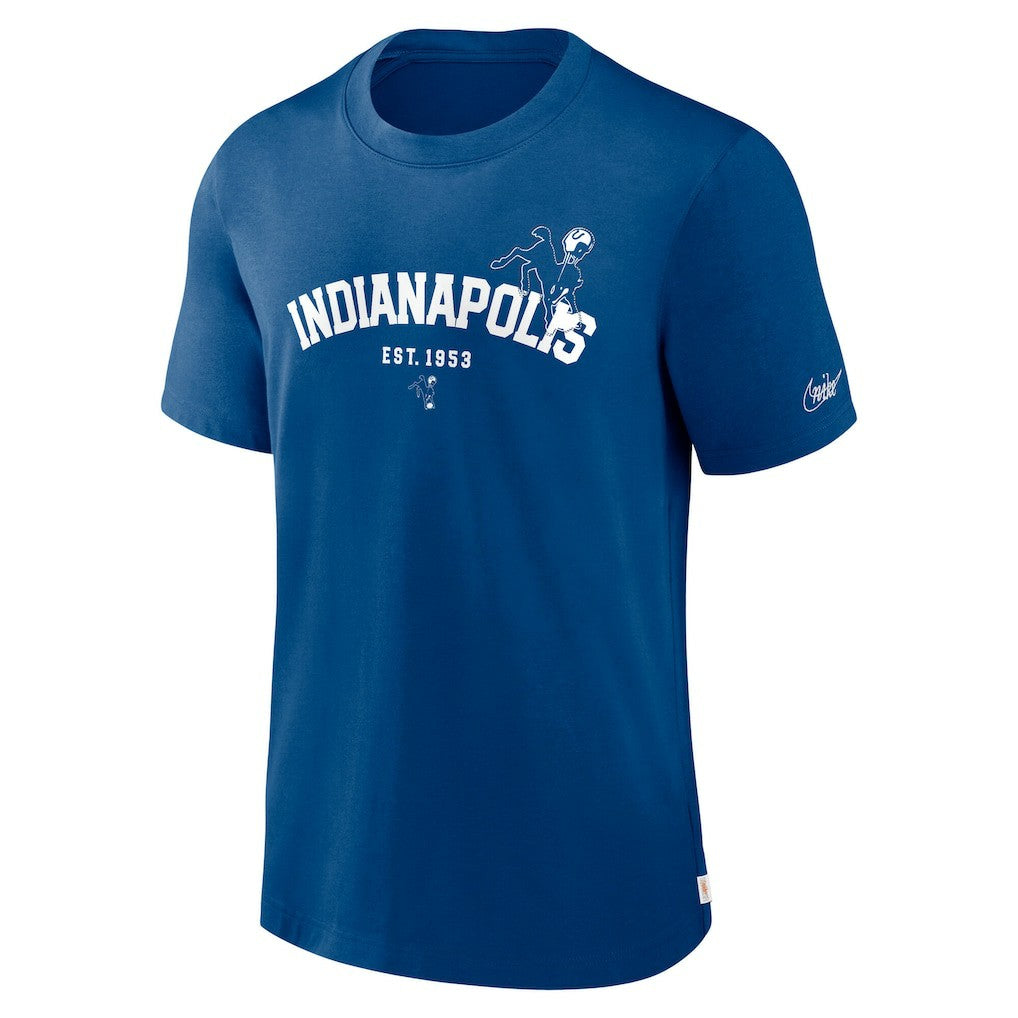 Nike Indianapolis Colts Rewind Slogan T-Shirt Royal